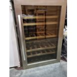 Caple 46 bottle In-column single zone stainless steel wine cabinet features No frost compressor