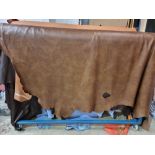 Cigar Brown Leather Hide approximately 4.37mÂ² 2.3 x 1.9cm ( Hide No,147)