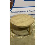 Christiane Lemieux Smithson Round Coffee Table Has A Lower Bottom Shelf The Wooden Top And Bottom