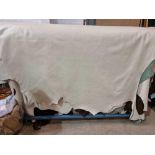 Yarwood Mustang White Leather Hide approximately 3.61mÂ² 1.9 x 1.9cm ( Hide No,183)