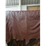 Chocolate Leather Hide approximately 4.32mÂ² 2.4 x 1.8cm ( Hide No,4)