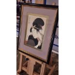 Framed Wall Art Woodblock Print Deeply Hidden Love By Utamano 53 X 67cm (A23)