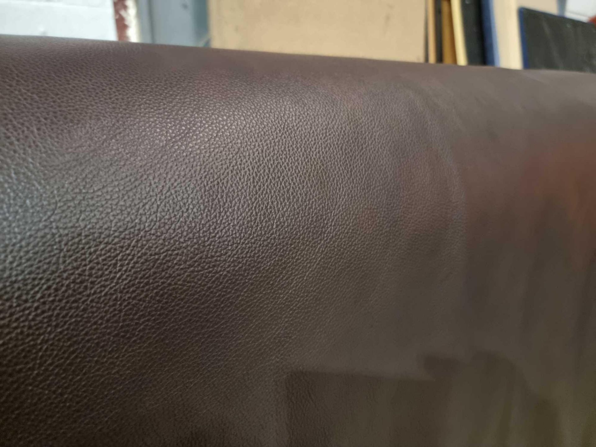 Chocolate Brown Leather Hide approximately 3.23mÂ² 1.9 x 1.7cm ( Hide No,229)