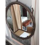 Forgeability Bespoke Metalwork Twig Circular Wall Mirror Brass Surround 60cm Diameter