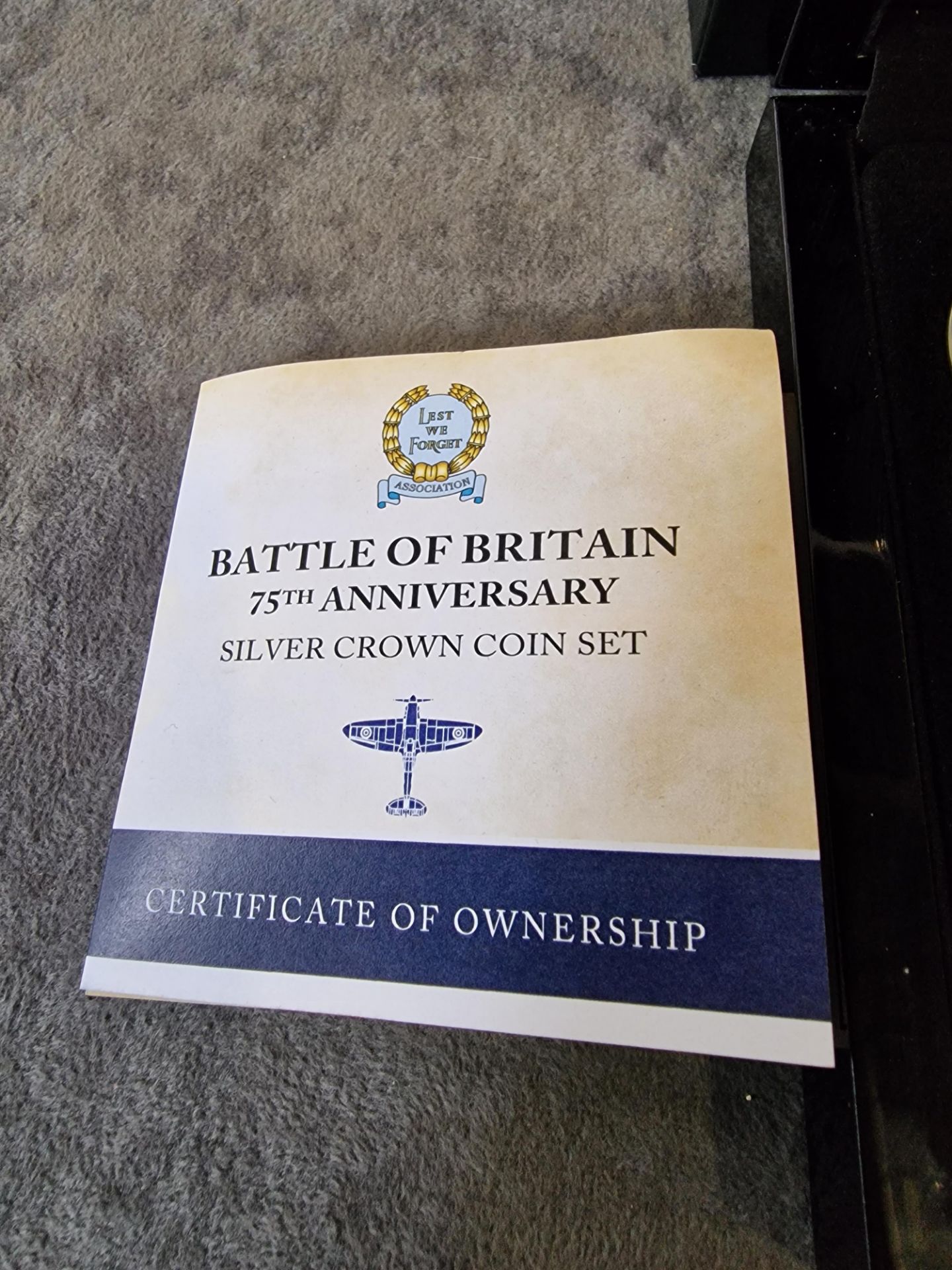 The Bradford exchange Battle of Britain 75th Anniversary silver crown coin set with certificate of - Bild 4 aus 6