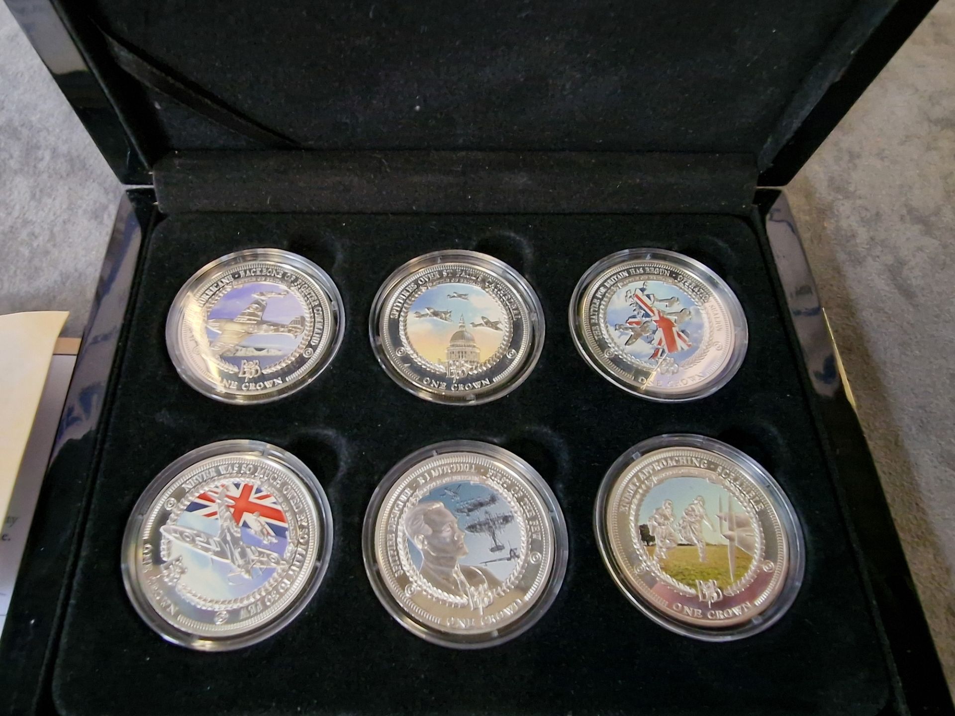 The Bradford exchange Battle of Britain 75th Anniversary silver crown coin set with certificate of - Bild 2 aus 6