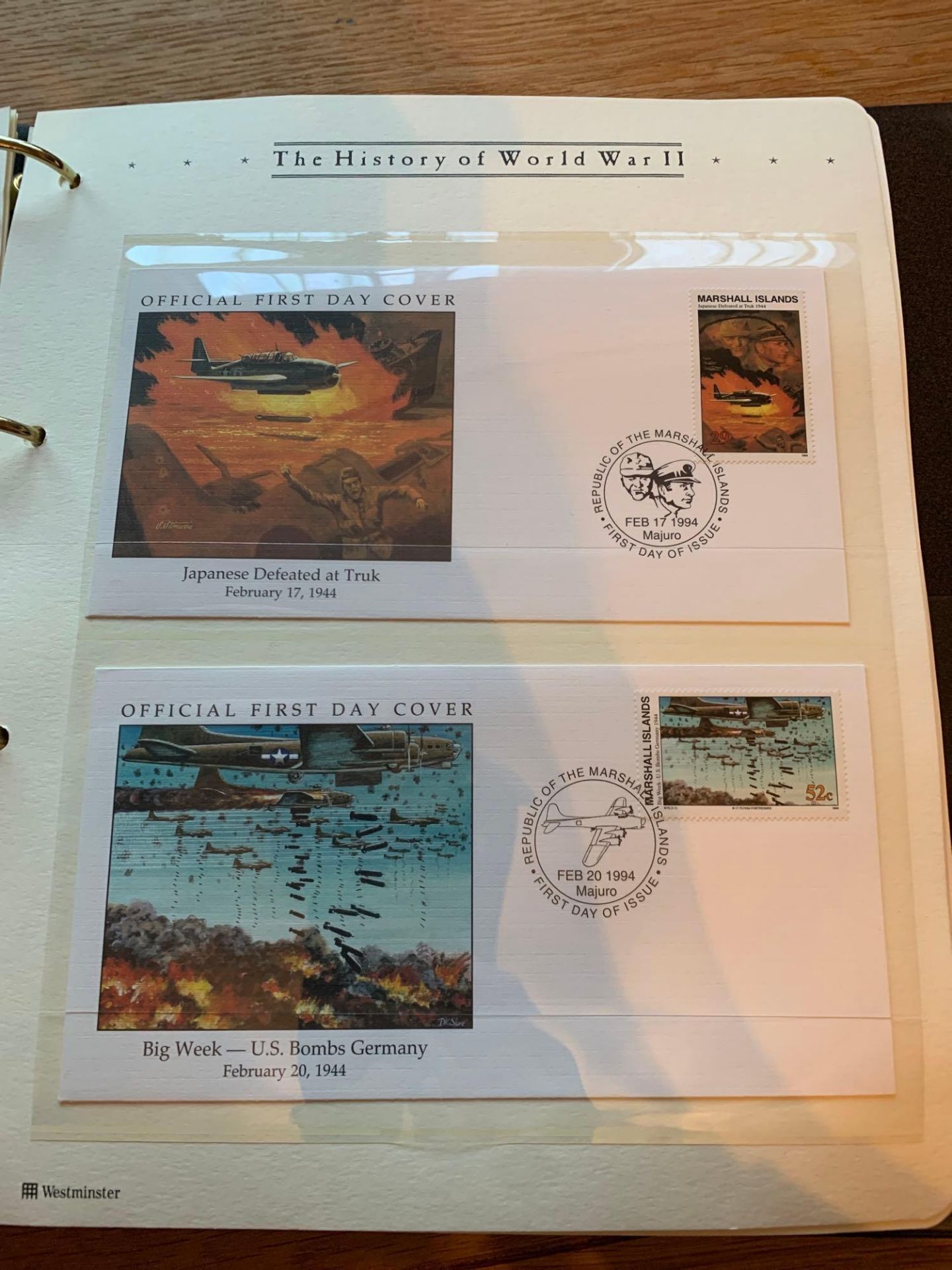 Westminster Collection The History Of World War II Official First Day Covers. 7 Complete Binders - Image 9 of 15