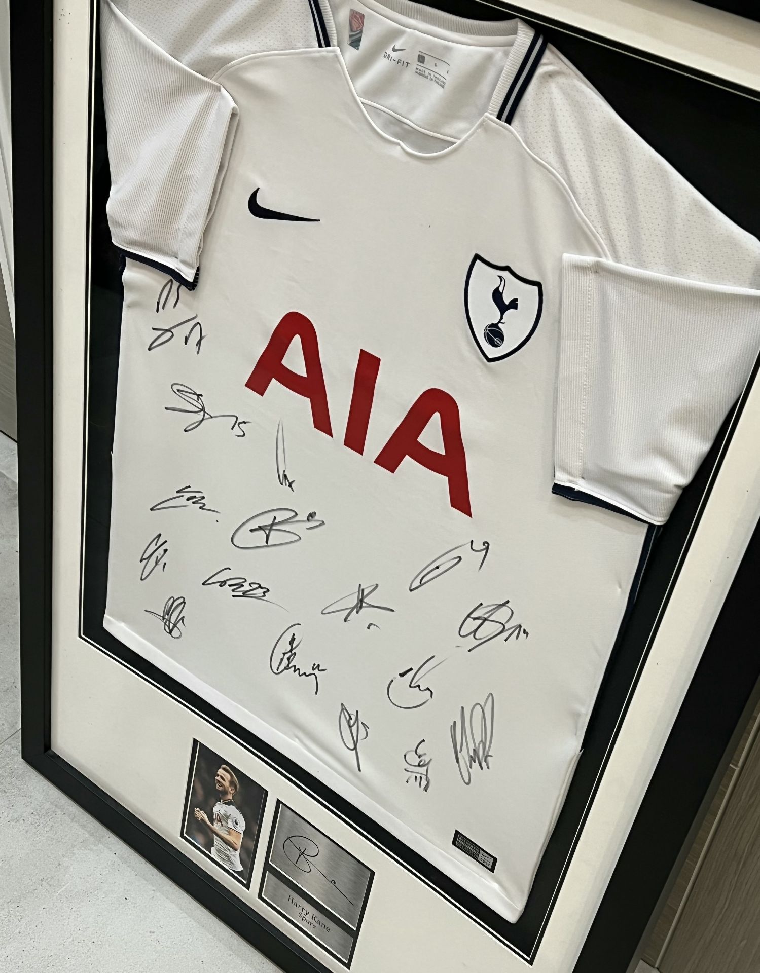 Authentic Tottenham Hotspur hand signed shirt display from the season 2017-18. The 17 signatories - Image 4 of 12