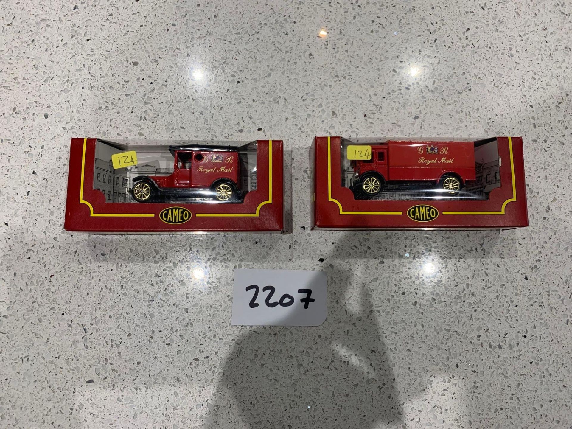 2 X Cameo Trucks 2 X King George Royal Mail Marked Vehicles Truck And Van