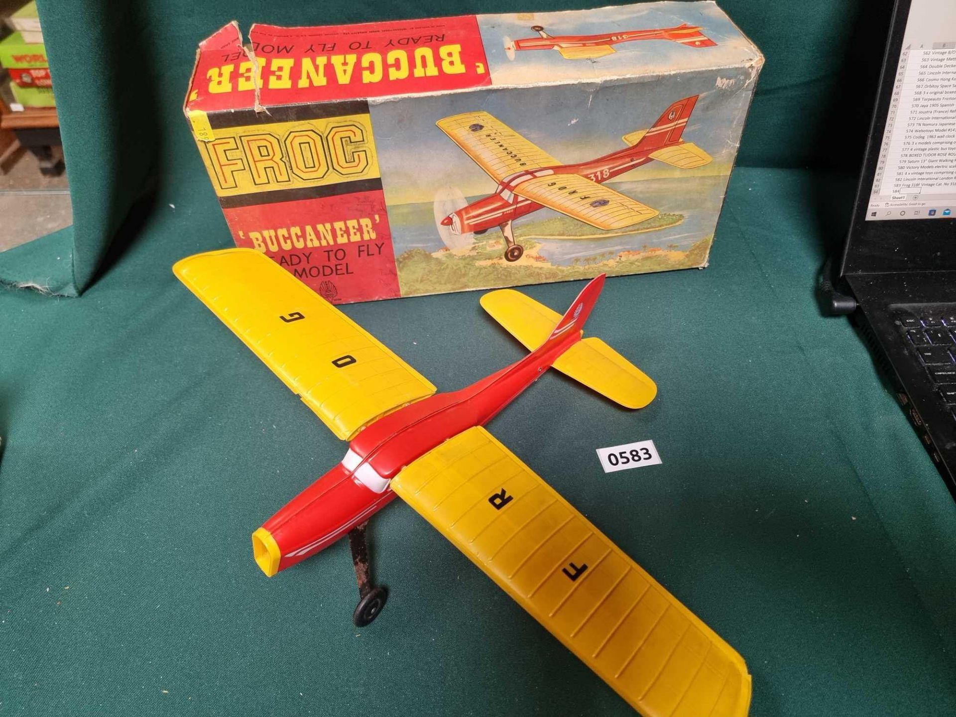 Frog 318F Vintage Cat. No 318F Buccaneer Ready To Fly Model Of Tough Plastic Construction. High