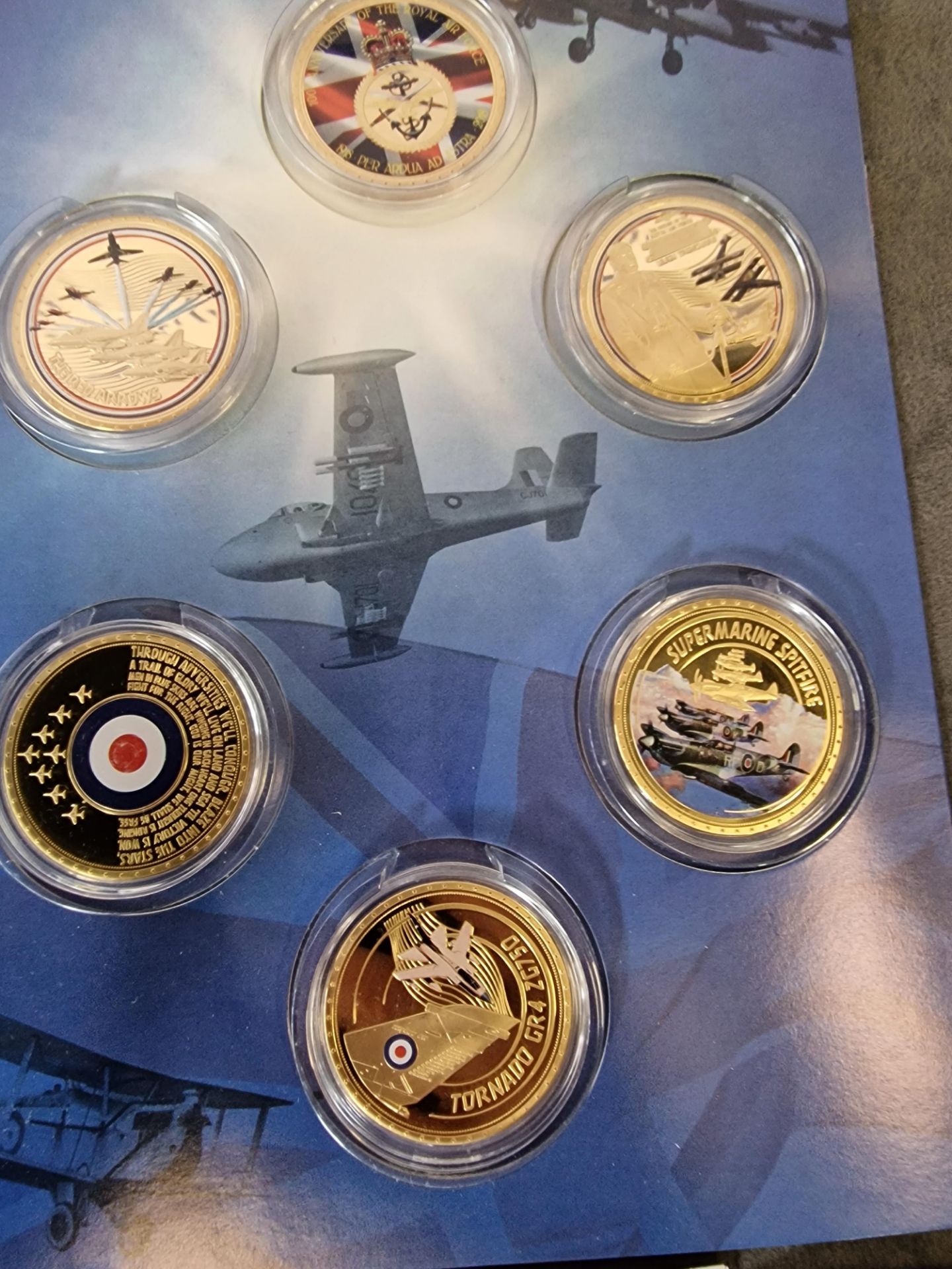 Windsor Mint 100th anniversary Royal Air Force coin collection comprising of 6 coins in presentation