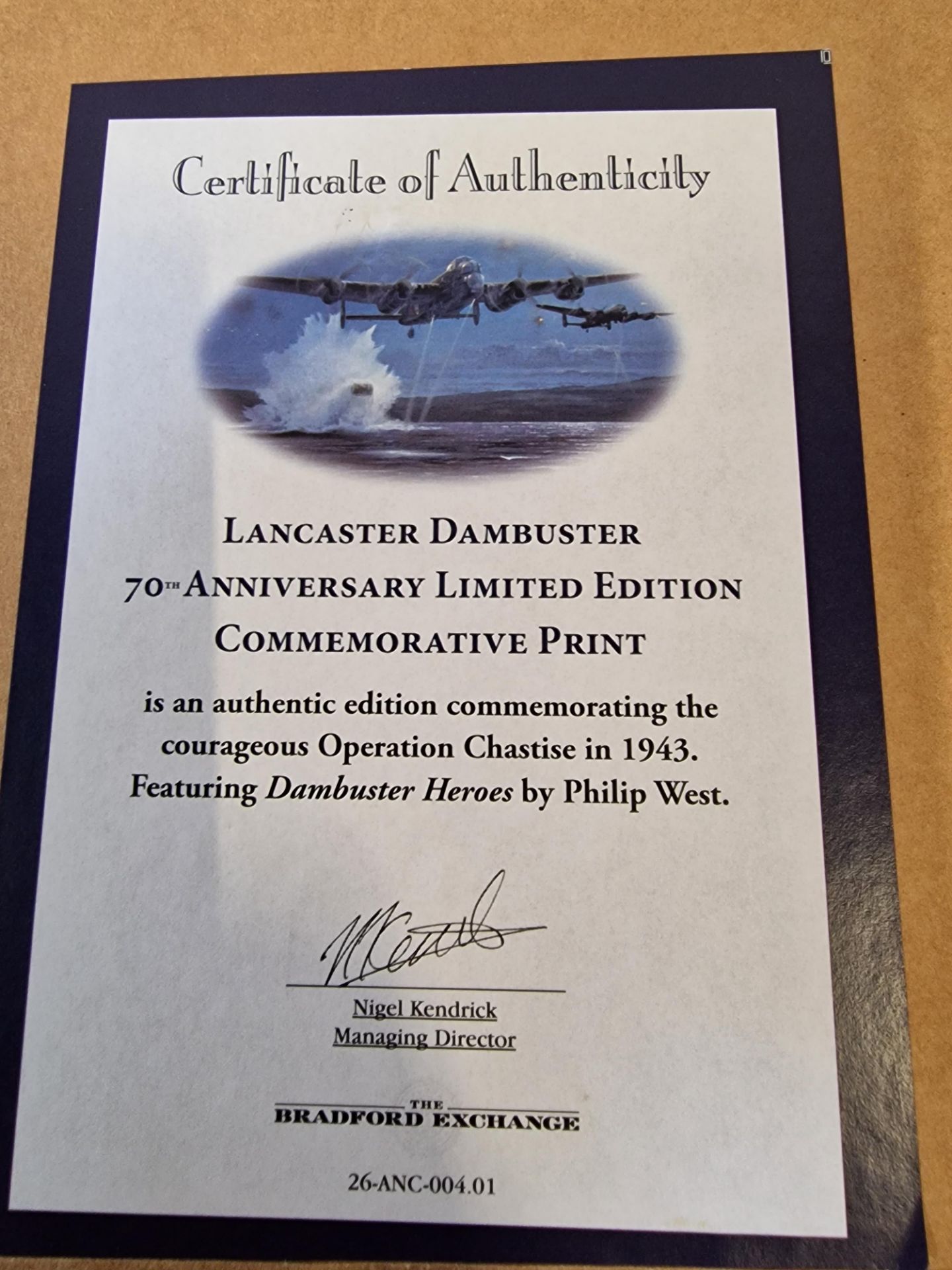Lancaster Dambusters Commemorative Print Limited To 4999 Editions With Artwork By Philip West. The - Image 4 of 8