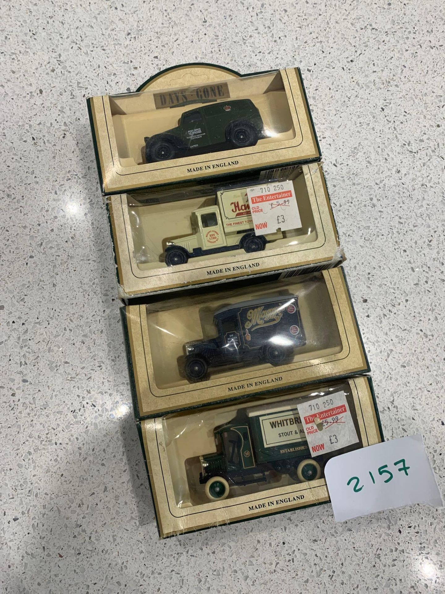4 X Lledo Models (1) DG58000, Morris Z Van, Post Office Telephones. (2)Lledo Hamleys The Finest