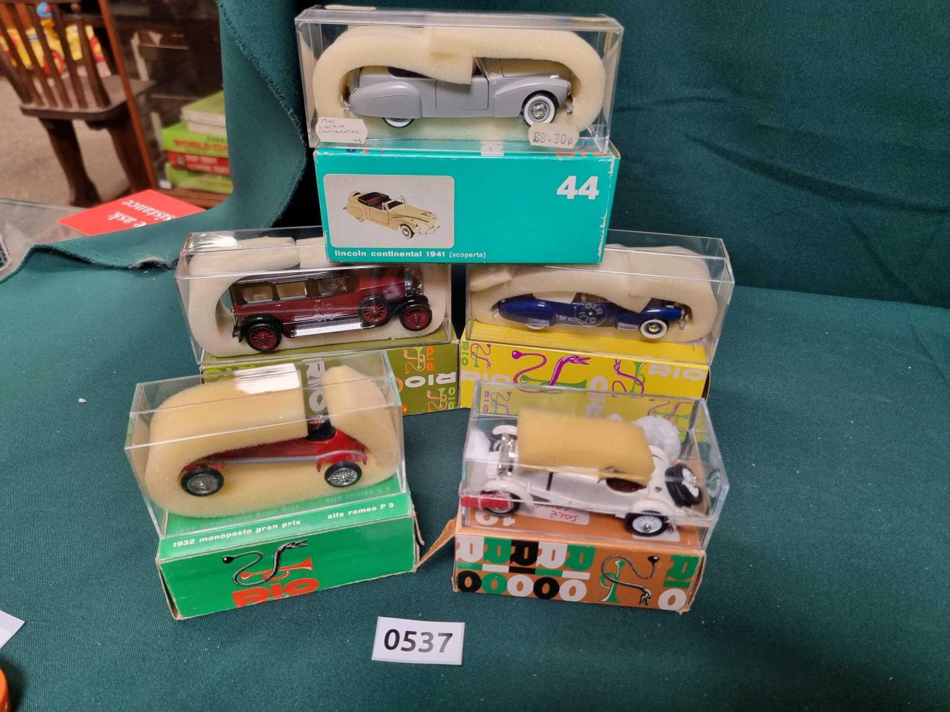 5 X Rio Diecast Vehicles Comprising Rio #57 FIAT TIPO S 1926-1929 1:43 Diecast Model Classic Rio: #