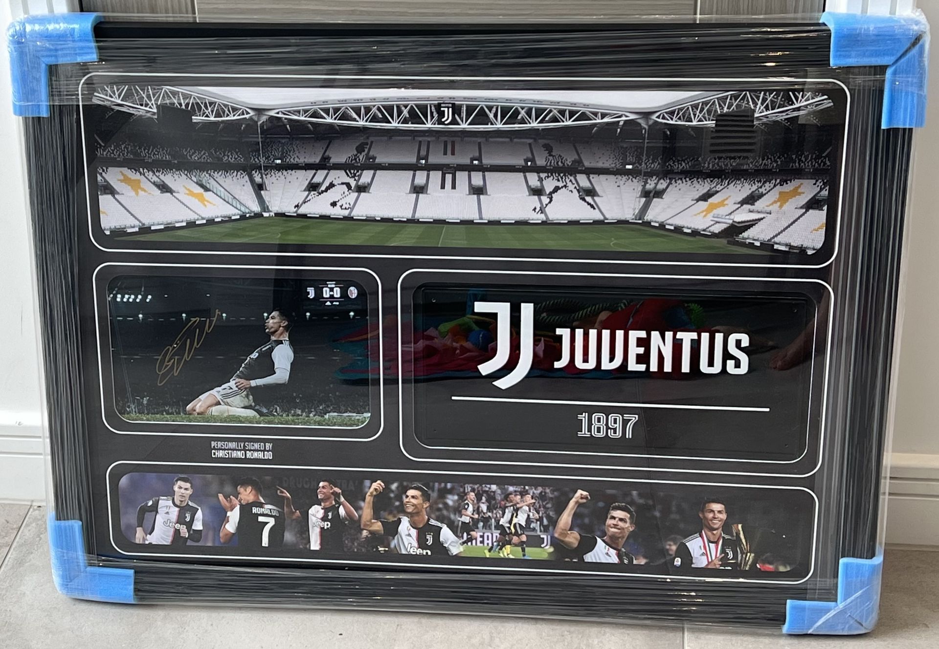 Authentic signed presentation hand signed by Cristiano Ronaldo playing for. Juventus. The signed