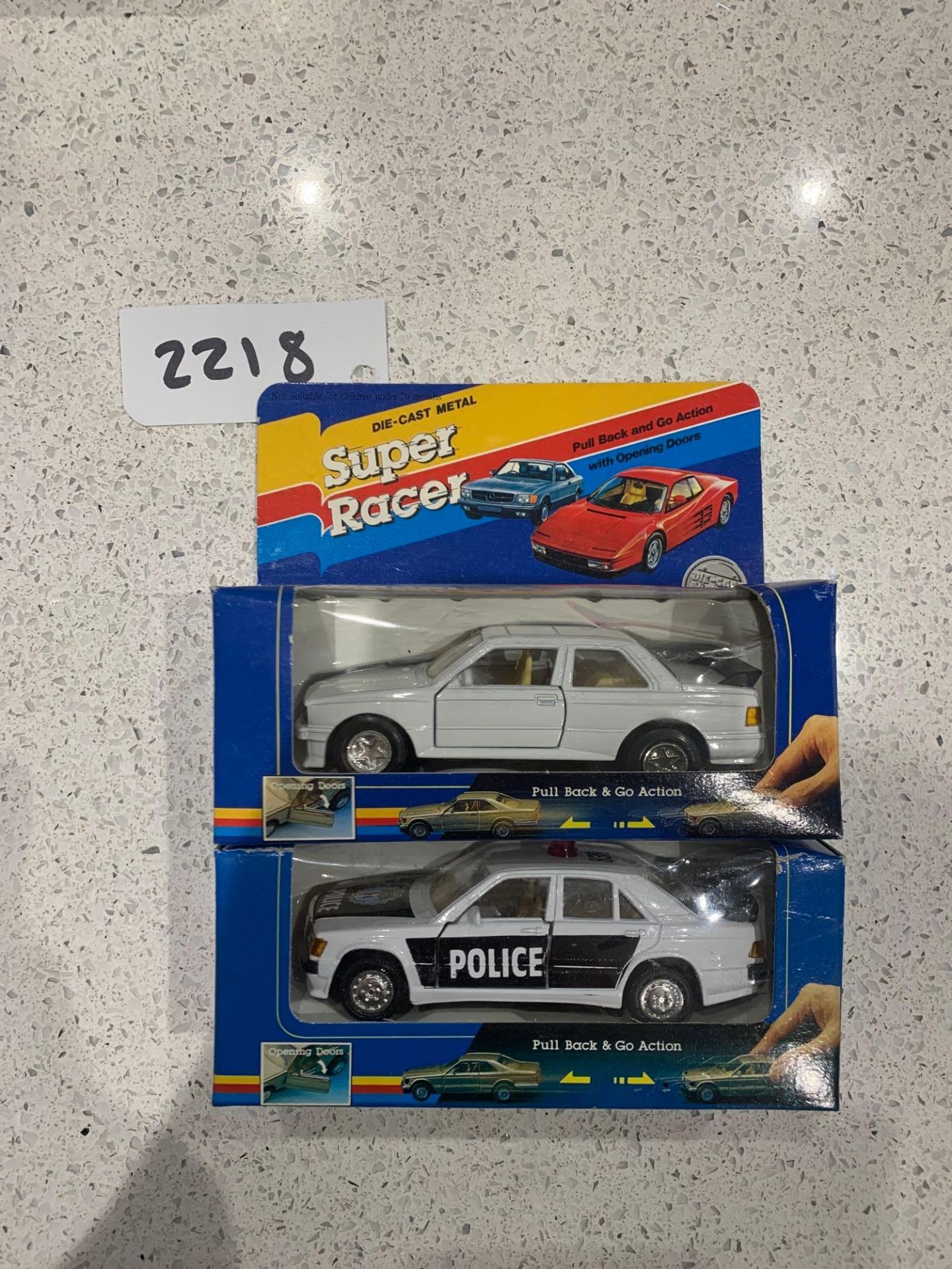 2 X Super Racer Mercedes Benz Models I With Police Markings