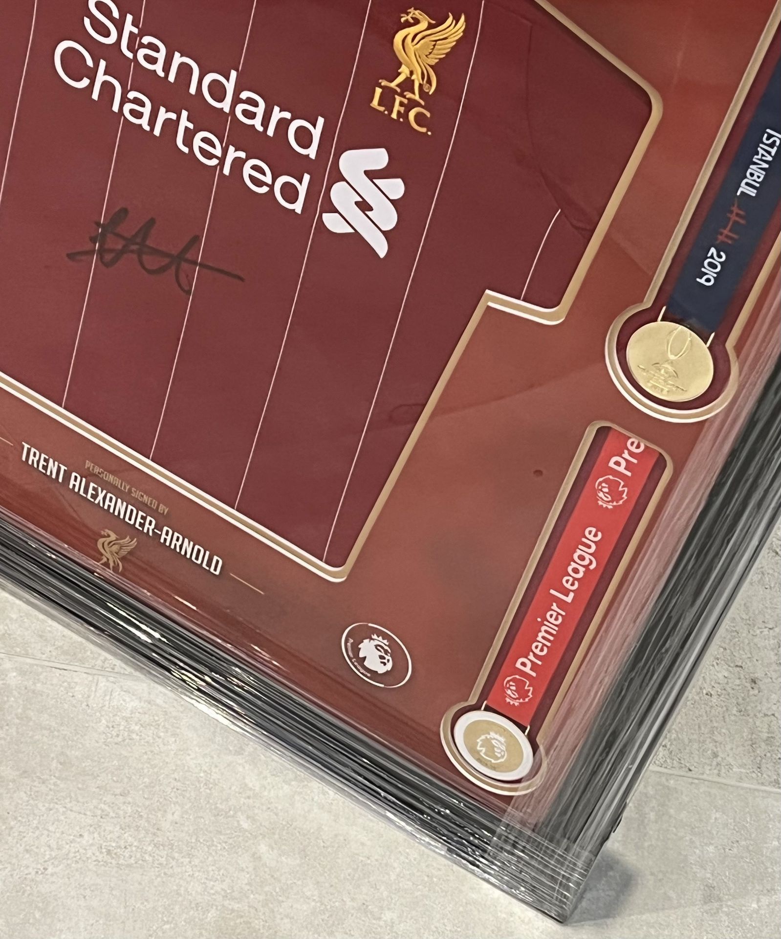 Trent Alexander-Arnold hand Signed Liverpool Champions framed football shirt with inset winners - Image 3 of 6