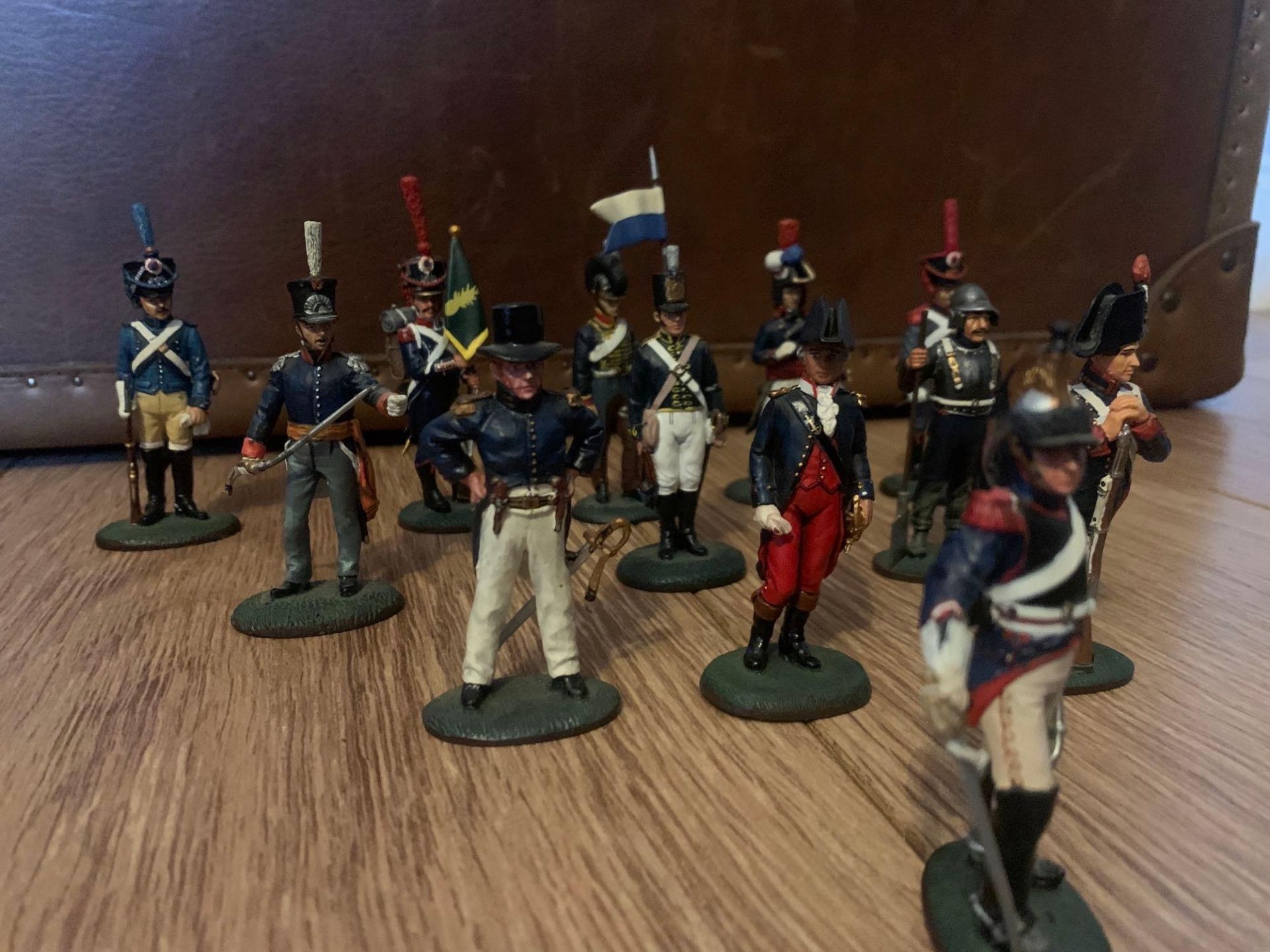 Del Prado Collection 13 x Toy Soldiers Standard Bearer, French Light Infantry 1809. French Navy - Image 2 of 8