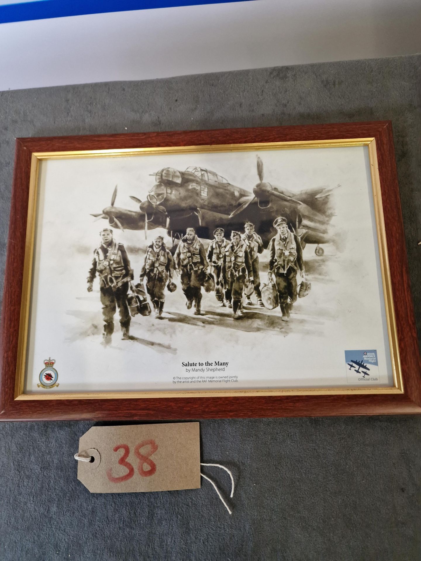 Salute To The Many By Mandy Shepherd Royal Air Force Memorial Flight Print In A Light Wooden & - Bild 2 aus 7