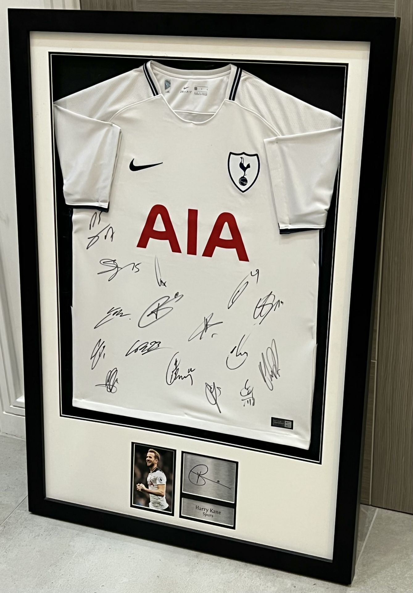 Authentic Tottenham Hotspur hand signed shirt display from the season 2017-18. The 17 signatories - Image 3 of 12