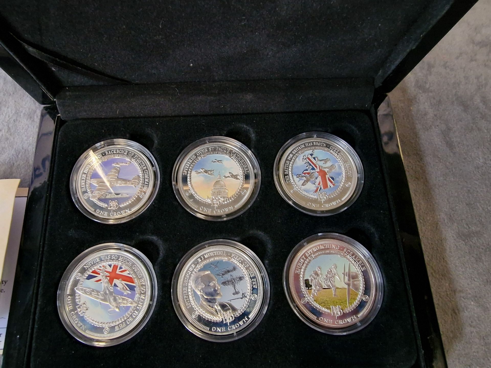 The Bradford exchange Battle of Britain 75th Anniversary silver crown coin set with certificate of - Bild 3 aus 6