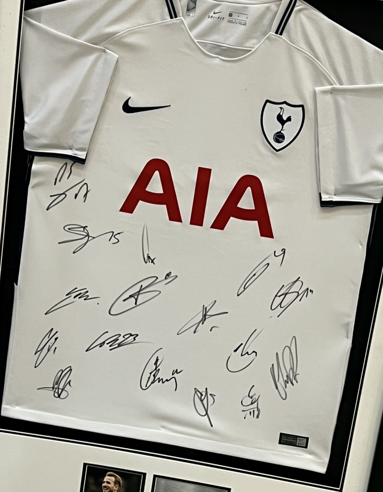 Authentic Tottenham Hotspur hand signed shirt display from the season 2017-18. The 17 signatories - Image 2 of 12