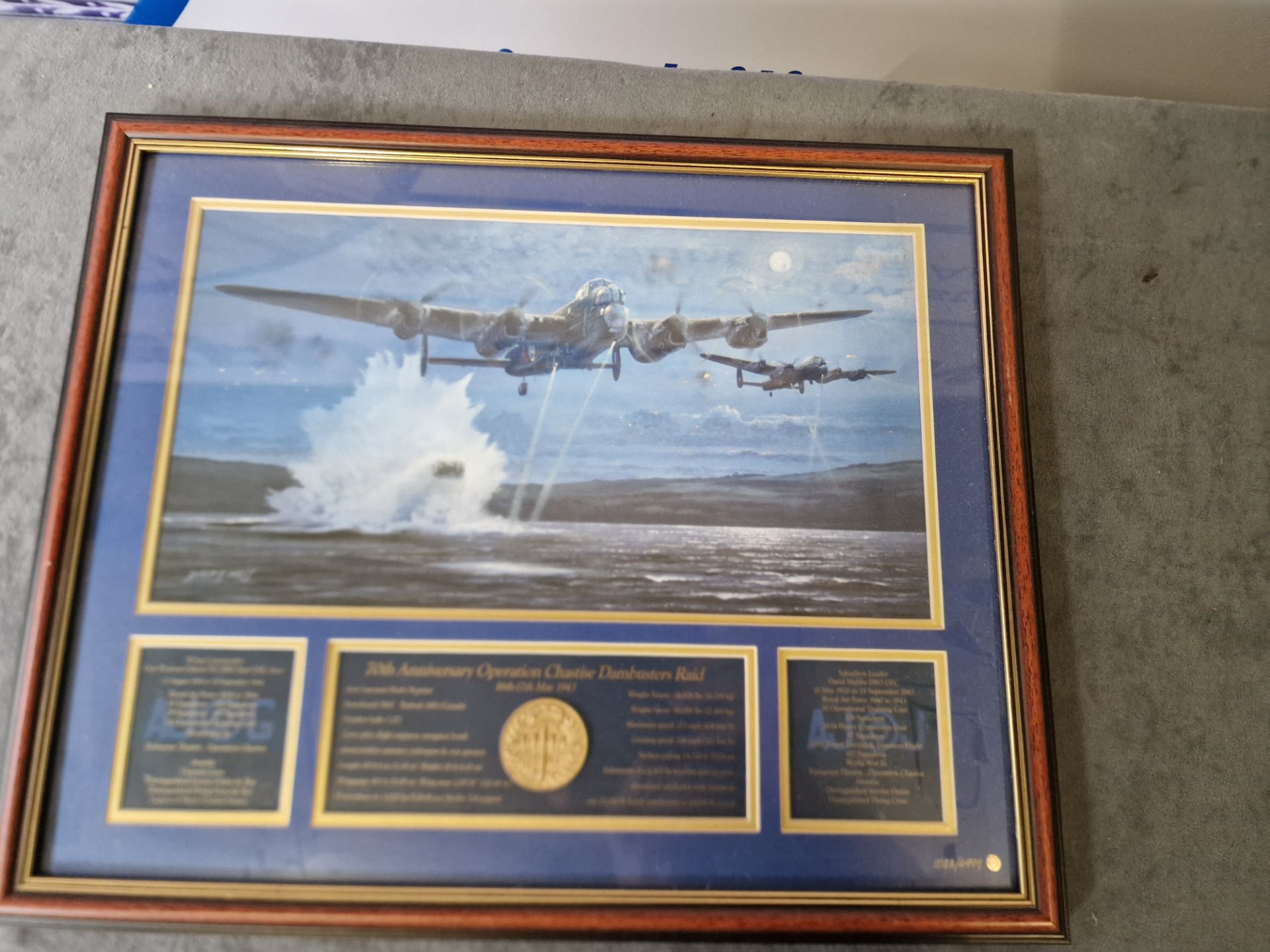 Lancaster Dambusters Commemorative Print Limited To 4999 Editions With Artwork By Philip West. The - Image 3 of 8