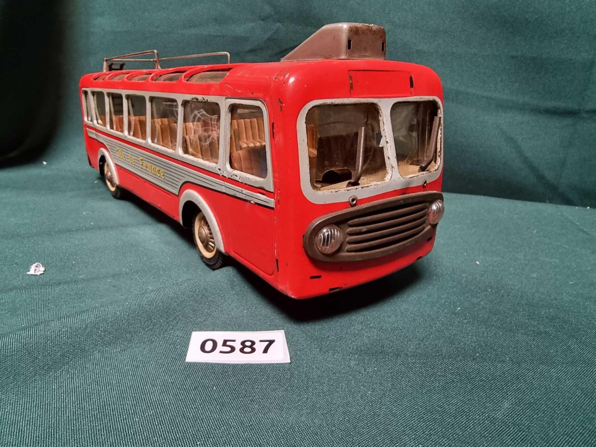 Joustra Tin Plate And Plastic Vintage Friction Bus Ile De France - Image 2 of 3