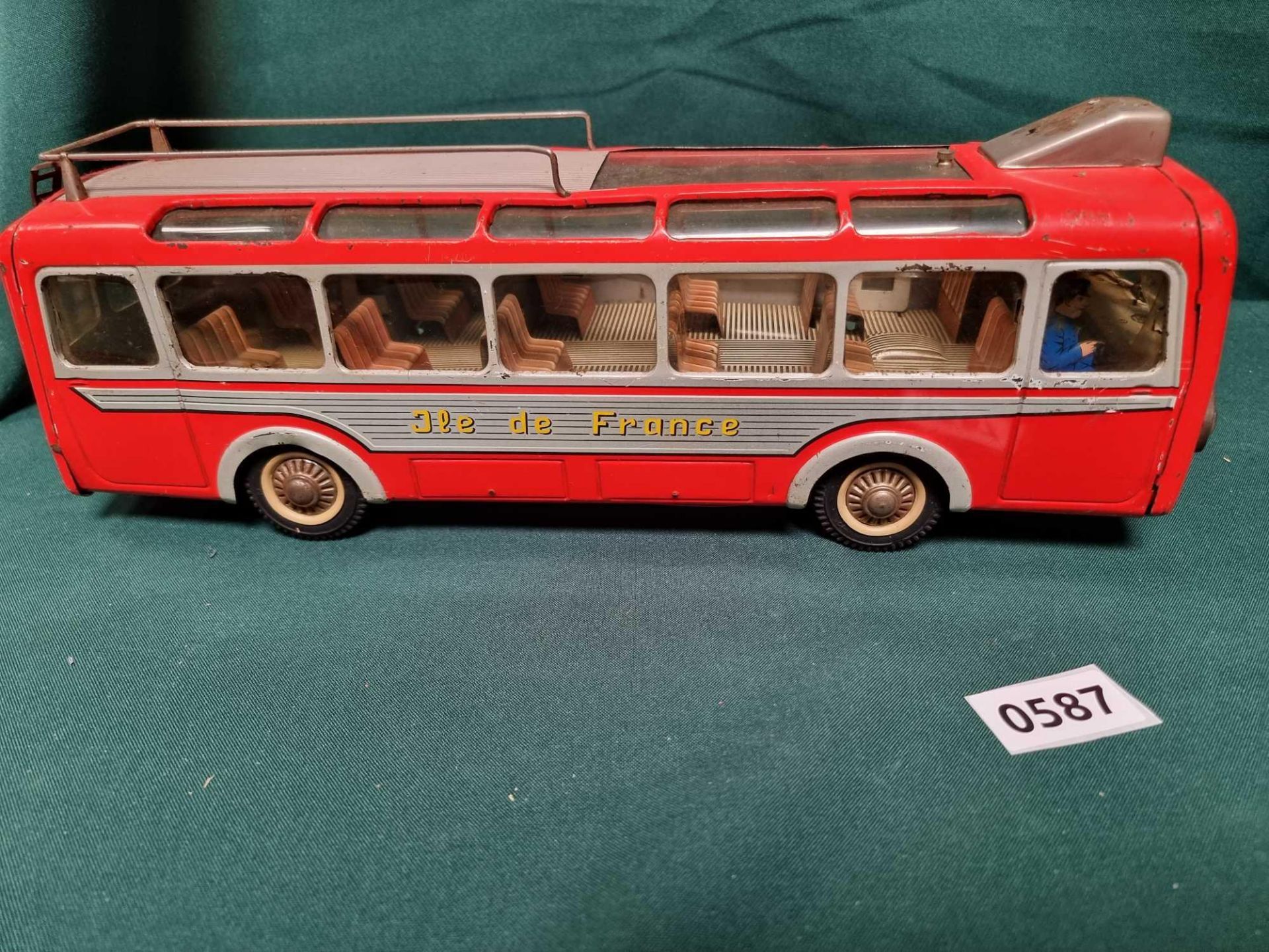 Joustra Tin Plate And Plastic Vintage Friction Bus Ile De France - Image 3 of 3