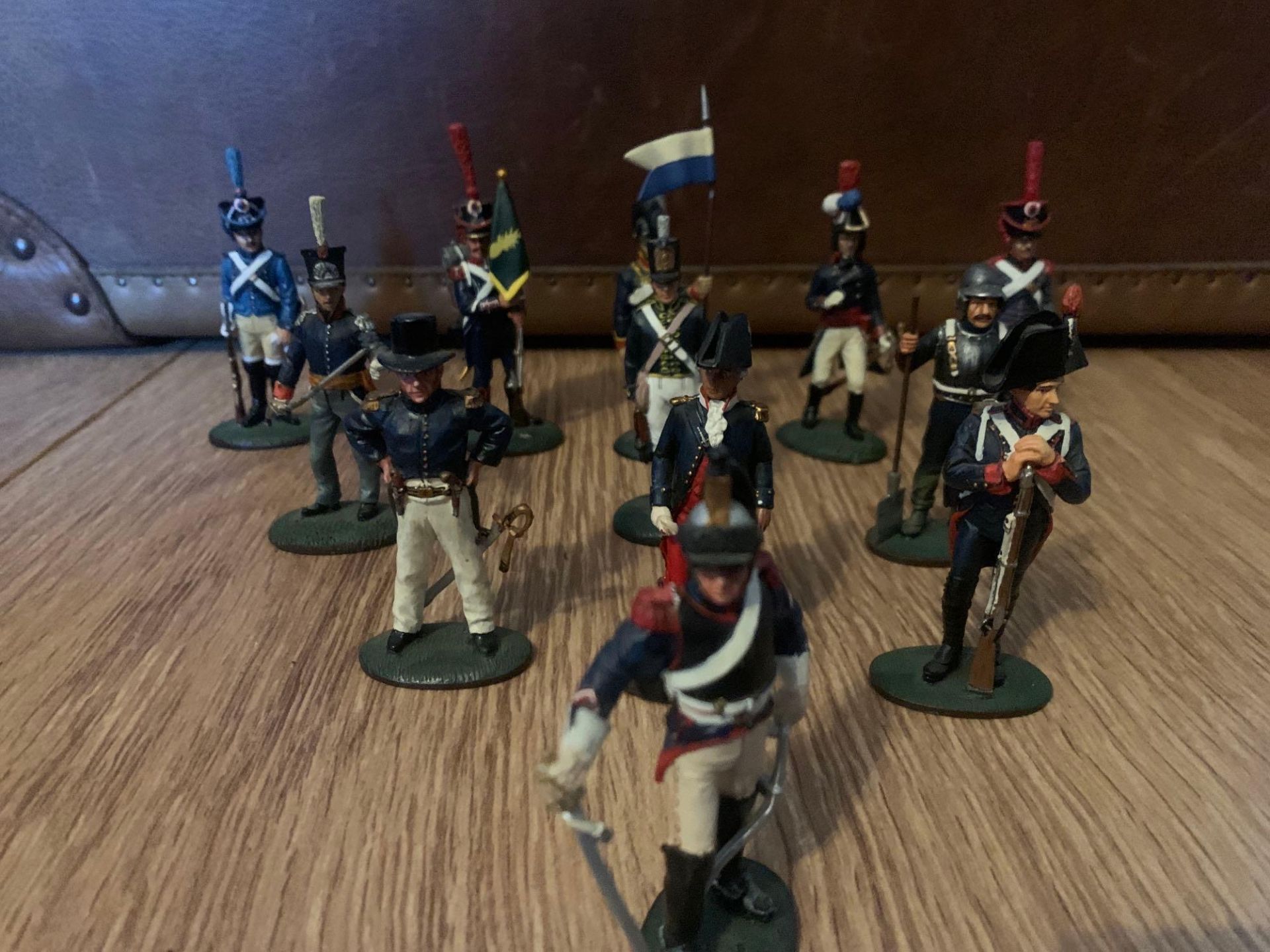 Del Prado Collection 13 x Toy Soldiers Standard Bearer, French Light Infantry 1809. French Navy - Image 6 of 8