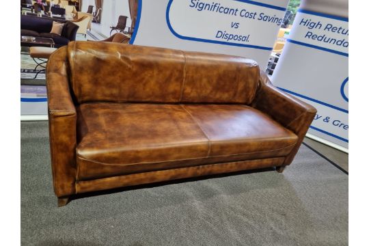 Leather Sofa Bijou Bijou In Antique Whisky 100% Leather An Eye Catching Design Leather Sofa Which