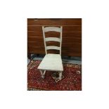 A Set Of 6 Rustic New Farmhouse Dining Chairs A Rustic Take On The Traditional Ladder-Back Dining