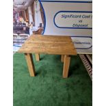 Small wooden Butchers Block Table 100cm x 78 cm x 76cm high (SR593)