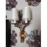 A pair of Dernier And Hamlyn DORCHESTER CAST ARM WALL BRACKET Two arm wall sconce supplied complete