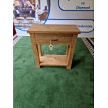 Hills Wooden end table with drawer and shelf 74 x 33 x 78cm