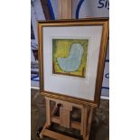 Framed Artwork Abstract Signed But Insdistinct 58 X 68cm (A05) Framed Artwork Abstract Signed But