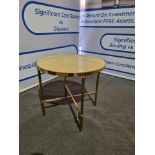 Gueridon Table mid century style polished brass with white marble top 70 x 63cm ( The Beaumont