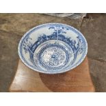 Maitland Smith Hand Made Porcelain Chinoiserie Bowl Elaborately Decorated With Children Landscapes