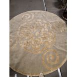 Handmade Rug From The Rug Company Floral Pattern In Yellows And GreysÂ 260 diameter (rug4)