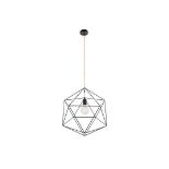 Endon 79625 Icosa Single Light Ceiling Pendant In Black Finish this Striking Ceiling Pendant