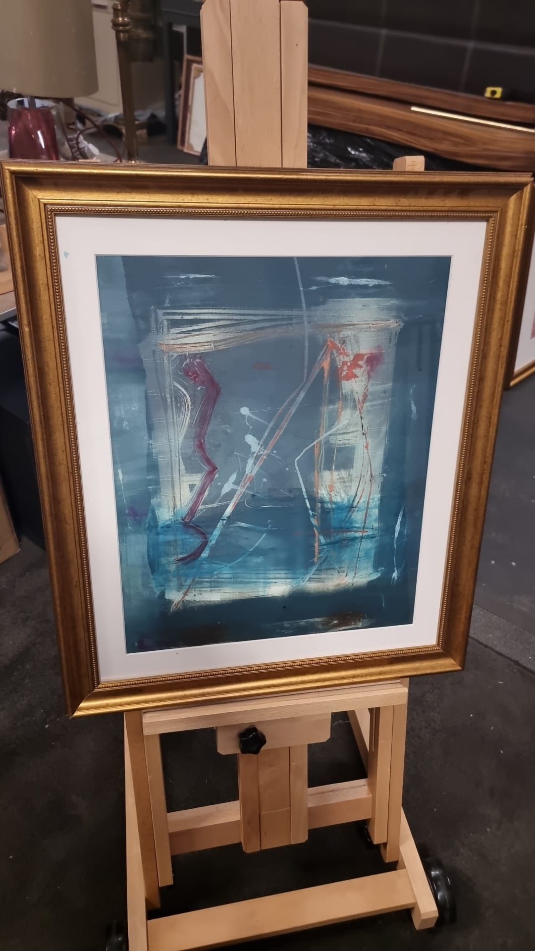 Framed Artwork Monorpint Signed Louise Davies (British) 59 X 69cm (A02) - Bild 3 aus 3
