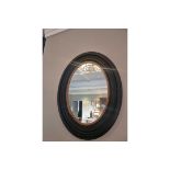 Oval Black & Gold Mirror 57 x 87cm This Item Is Either Ex Showroom/Display Or Used