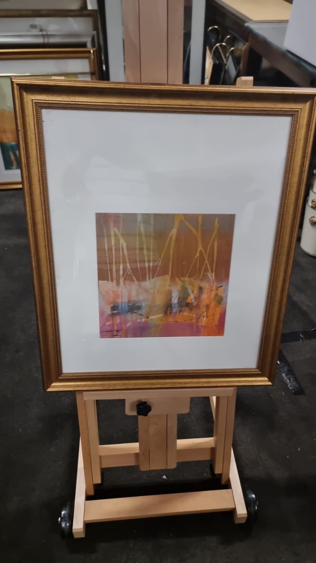 Framed Artwork Monorpint Signed Louise Davies (British) 59 X 69cm (A01)