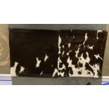 A Pair Cushion Cowhide Leather Cushion Cover 100% Natural Hide Handmade Cover With A Brown Velour