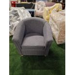 Dreamworks Hilton Tub Chair in Forza Slate The classic design emphasises a streamlined silhouette,