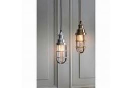 Endon Collection Elcot Polished Aluminium & Clear Glass 1 Light Pendant Light 77275 Heavy Cast