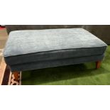 Everleigh Footstool in Marinello Denim The Everleigh design has a modern silhouette with sleek