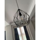 2x Tyson Lighting PEN6873/BK Black Steel Geometric Pendant This Item Is Either Ex Showroom/Display