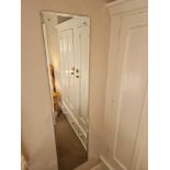 Rectangular Bevelled Frameless Dress Mirror (H)153cm (W)36cm