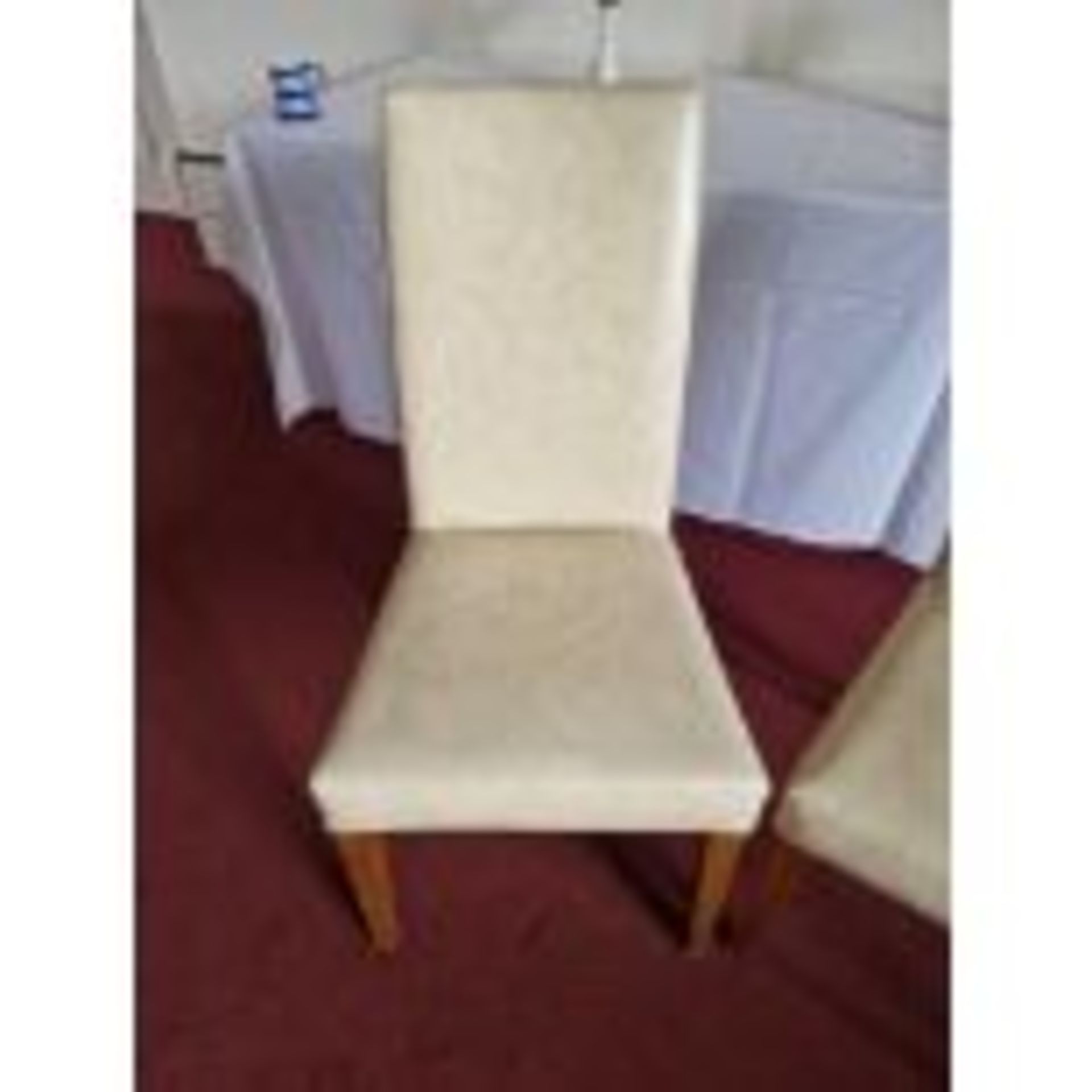 A Set Of 4 x Henshaw Cream Dining Chairs Smart And Stylish Chair Crafted From Solid Wood With - Bild 3 aus 4